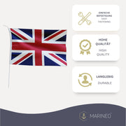 Marineo Gastlandflagge Bootsfahne Gastflagge Fahne Flagge für Boot oder Motorrad - 20 x 30cm, UK Großbritannien England