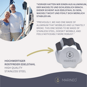 Marineo Winch Bit – Winschadapter für Akkuschrauber Bohrmaschine Akkuschrauber zum elektrischen Winschen – Edelstahl Rostfrei