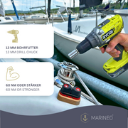 Marineo Winch Bit – Winschadapter für Akkuschrauber Bohrmaschine Akkuschrauber zum elektrischen Winschen – Edelstahl Rostfrei