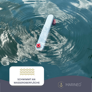 MARINEO Winschkurbel Winch - Kurbel mit Arretierung, grau rot