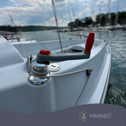 MARINEO Winschkurbel Winch - Kurbel mit Arretierung, grau rot