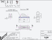 Clamcleat Kammklemme Mini CL204 - schwarz, für 3 - 6 mm Tau
