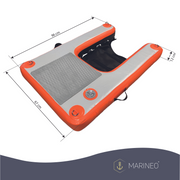 MARINEO Hundebadeleiter, Badeleiter, aufblasbare Dog Ramp Rampe für Hunde, für Boot, Pool oder Steg