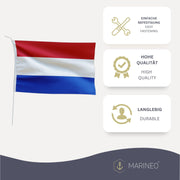 Marineo Gastlandflagge Bootsfahne Gastflagge Fahne Flagge für Boot oder Motorrad - 20 x 30cm, Niederlande