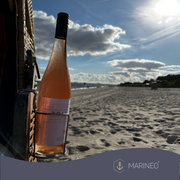 Marineo Strandkorb Getränkehalter Flaschenhalter Becherhalter Halter für Strandkörbe - für Gläser, Becher, Tassen, Flaschen - rostfreier Edelstahl